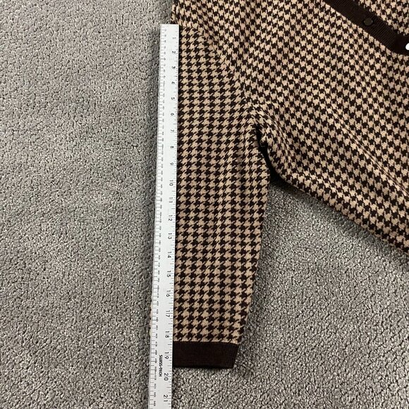 Talbots Brown and Tan Houndstooth Cardigan - Picture 9 of 10